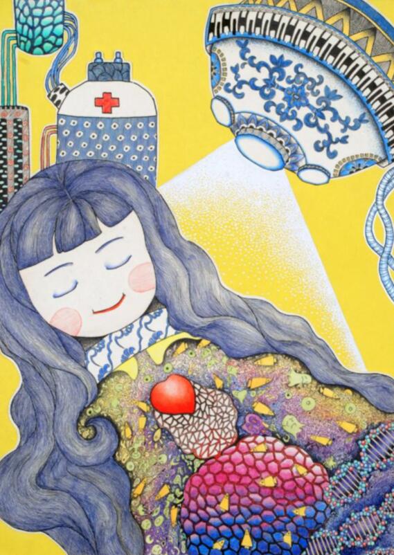 安岳10岁女孩梦想成为药物专家 绘"纳米抗癌"科幻画获