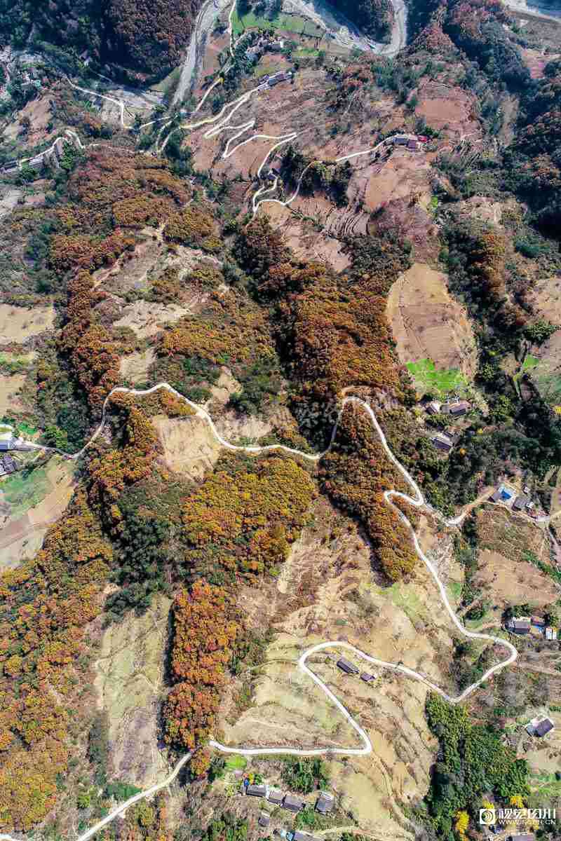 平武县响岩镇中峰村农村公路.