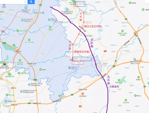 改扩建工程青白江这个片区交通配套有点港