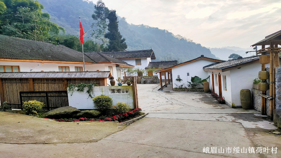 荷叶村位于峨眉山市绥山镇中部,距离城区10公里,交通便利,海拔 700