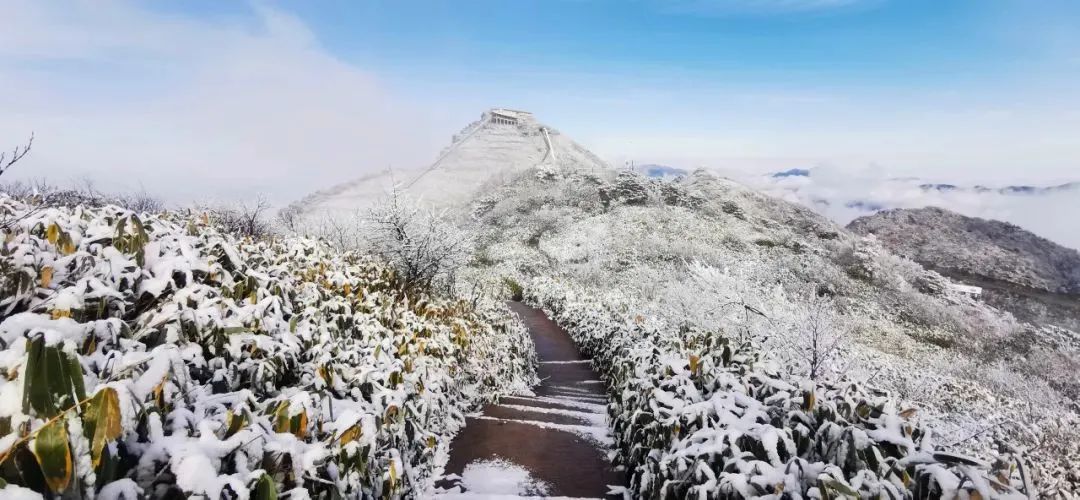 八台山今日雪景实拍宛如人间仙境