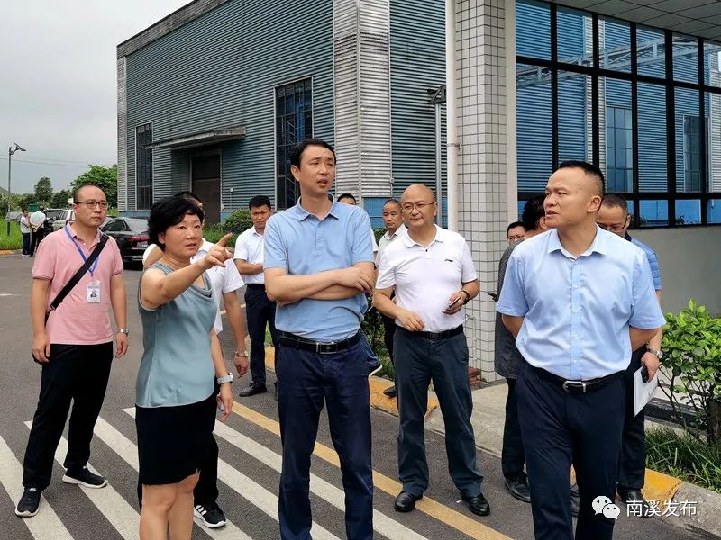 区委副书记,区长陈元华,南溪经开区党工委书记陈皑陪同调研.