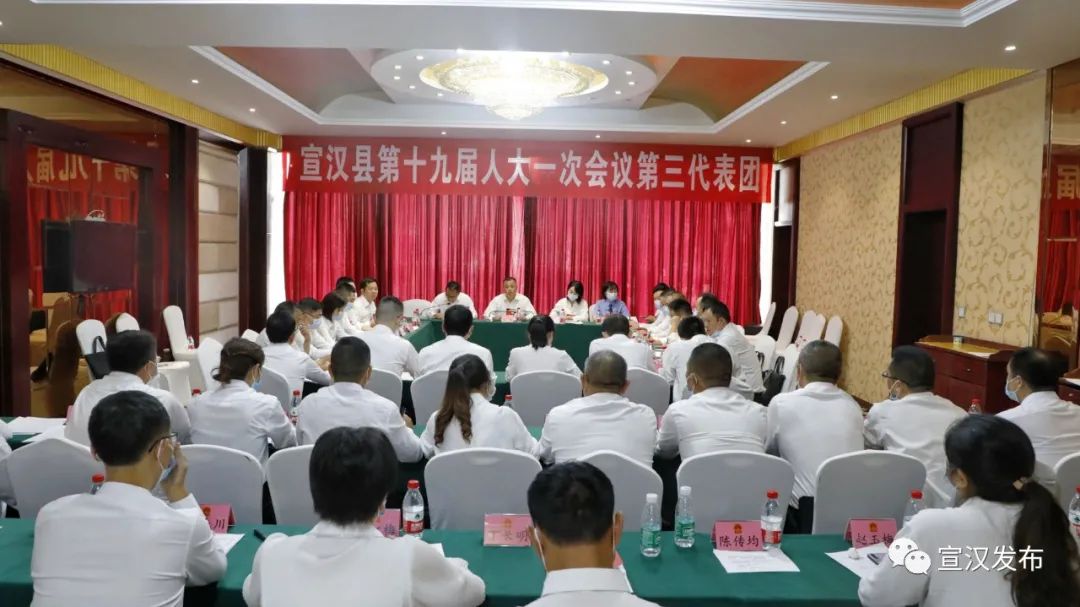 陈军参加宣汉县第十九届人大一次会议各代表团讨论