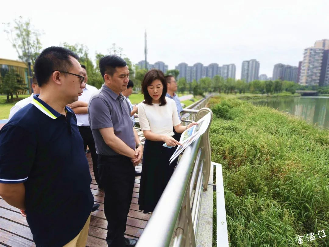 王乾今天调研江安河(城区段,强调焕发江安河新魅力,助推温江高质量