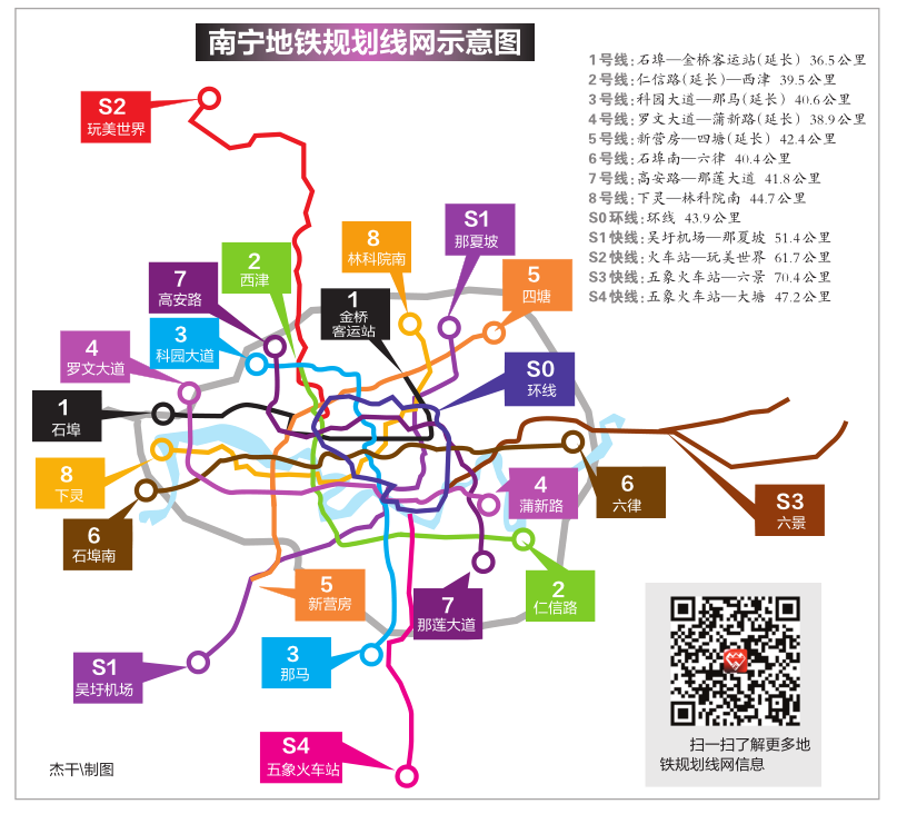 新规划来了南宁地铁线拟增至13条