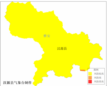 气象风险预警6月16日汉源县地质灾害气象风险预警