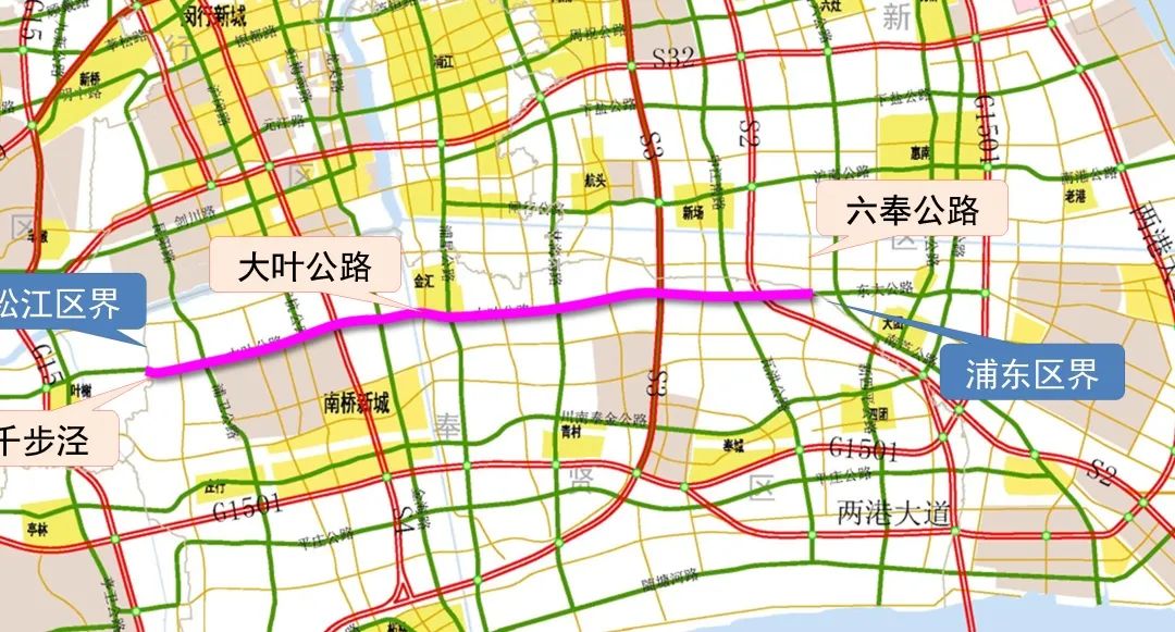 交通大叶公路奉贤段改建工程有新进展沪南部交通未来更便捷