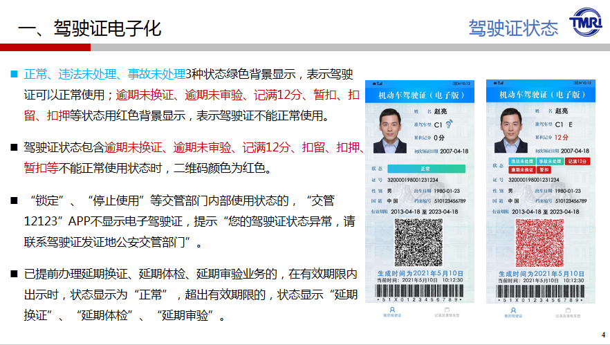 电子驾驶证通过全国公安交管电子证照系统生成,动态显示驾驶证准驾