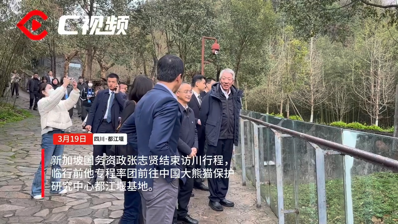 新加坡国务资政张志贤结束访川临行前专程去探望它们