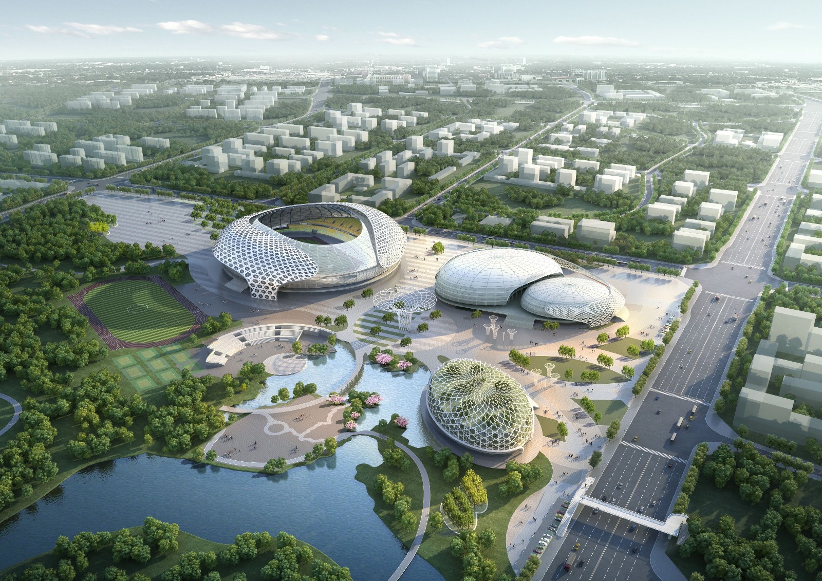 投资548亿元的长宁县文体中心开工效果图真是美翻了