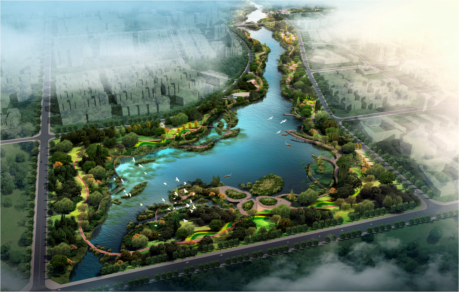 成眉天府新区携手共治 柴桑河生态湿地公园初具规模