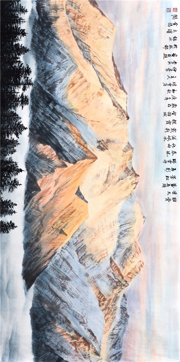 画给你看,24节气中的巴山蜀水③ | 西岭雪山 小寒时节迎接朝阳之吻