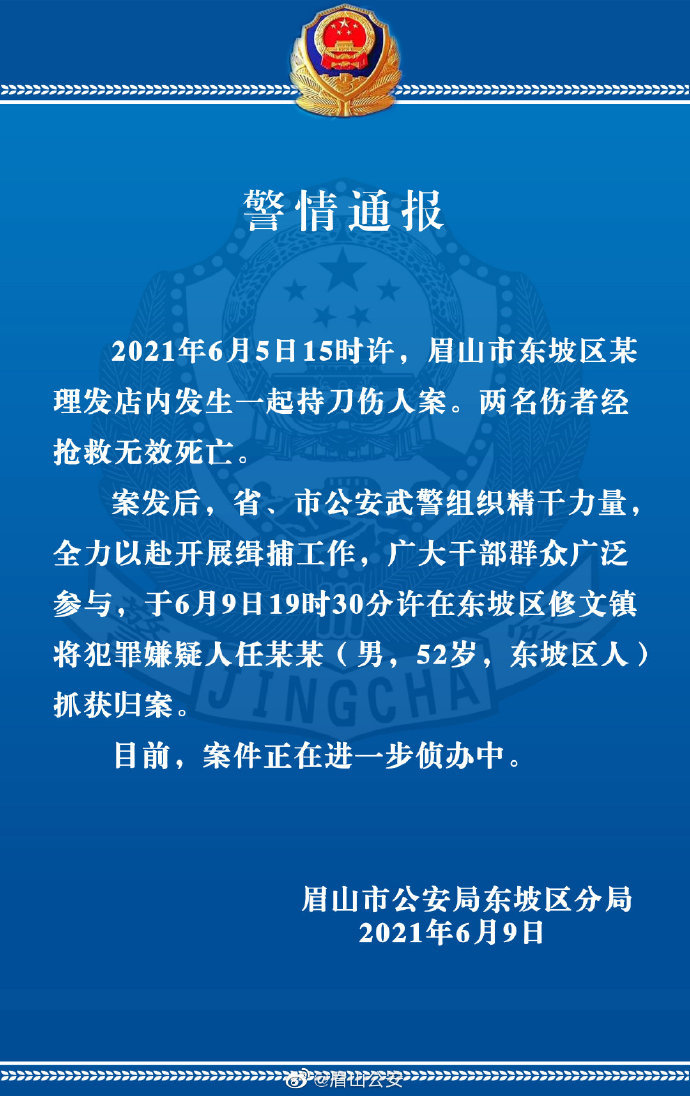 眉山65重大刑事案件犯罪嫌疑人落網