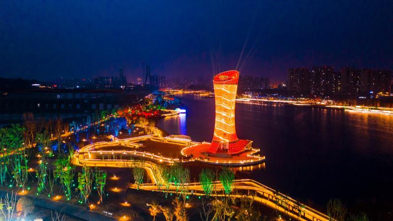 视频丨越夜越金堂,新春游"来宝沱公园"看梦幻美景 - 川观新闻