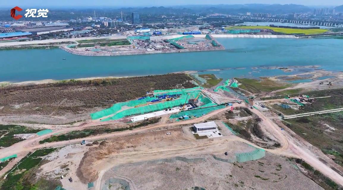 c视觉丨乐山:岷江老木孔航电枢纽工程全力建设中