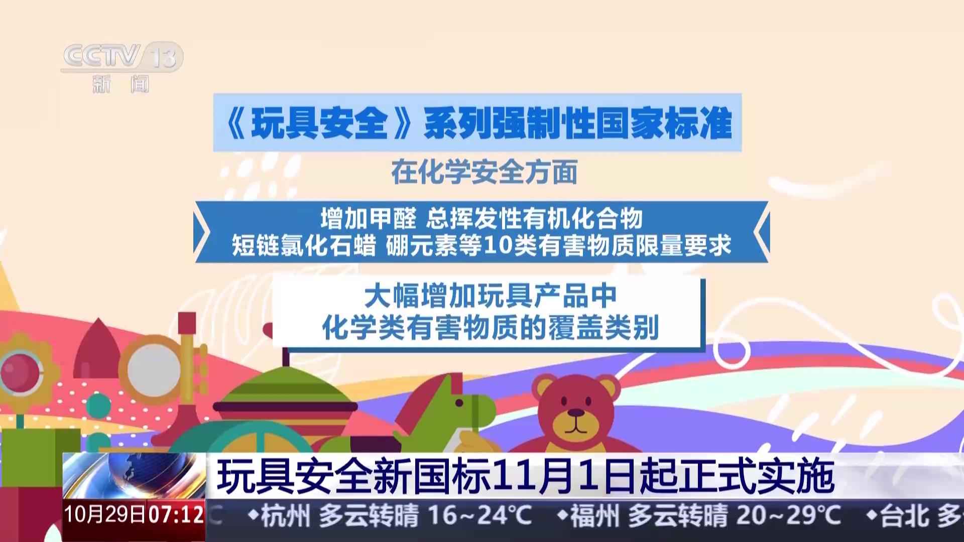 玩具安全新国标11月1日起正式实施