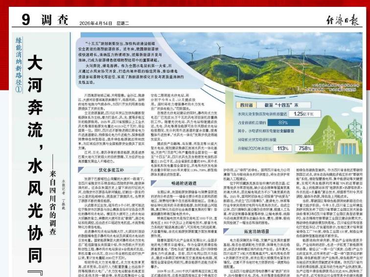 大河奔流，水风光协同“起舞”——来自四川省的调查丨央媒看四川