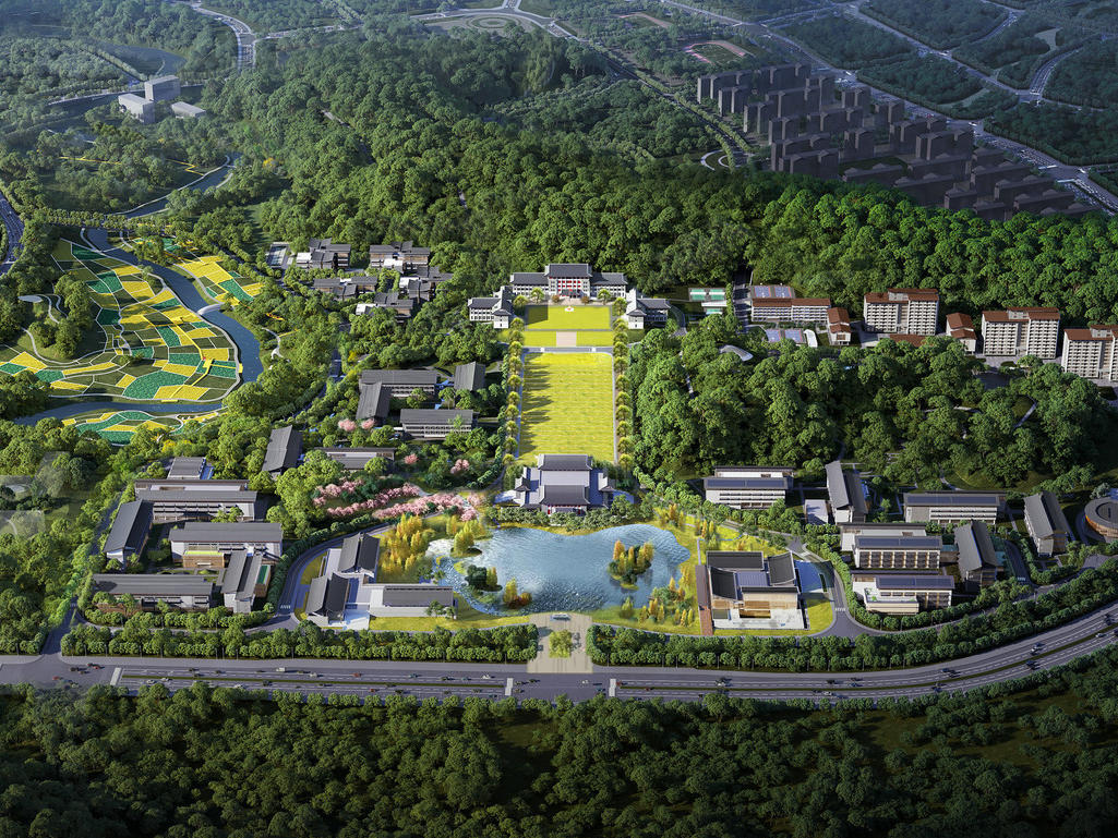 4月1日资阳临空经济区临江镇一处工地上热火朝天天府国际艺术城美术