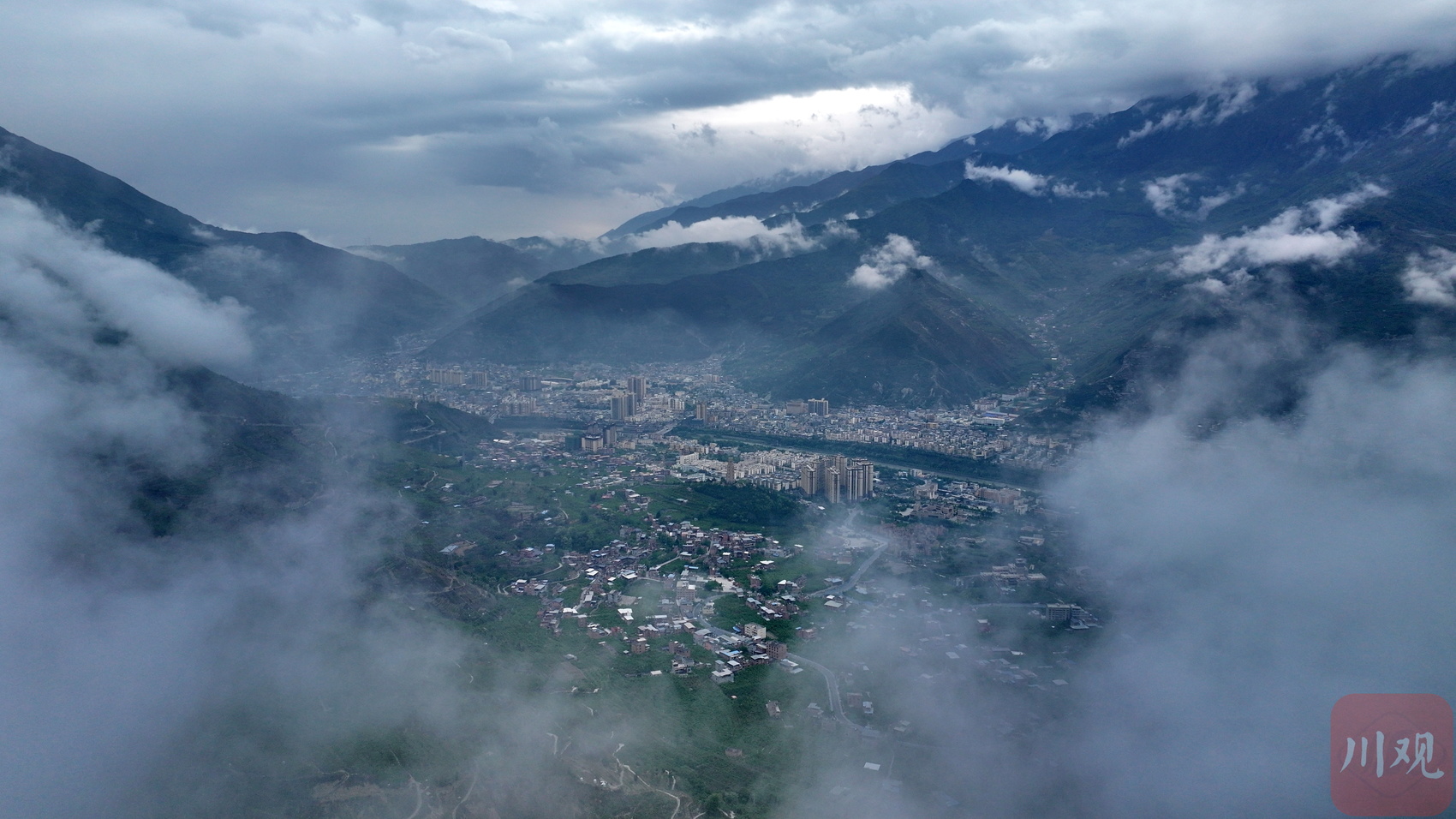 c视频丨雨后阿坝茂县:宛如流动的"水墨画"