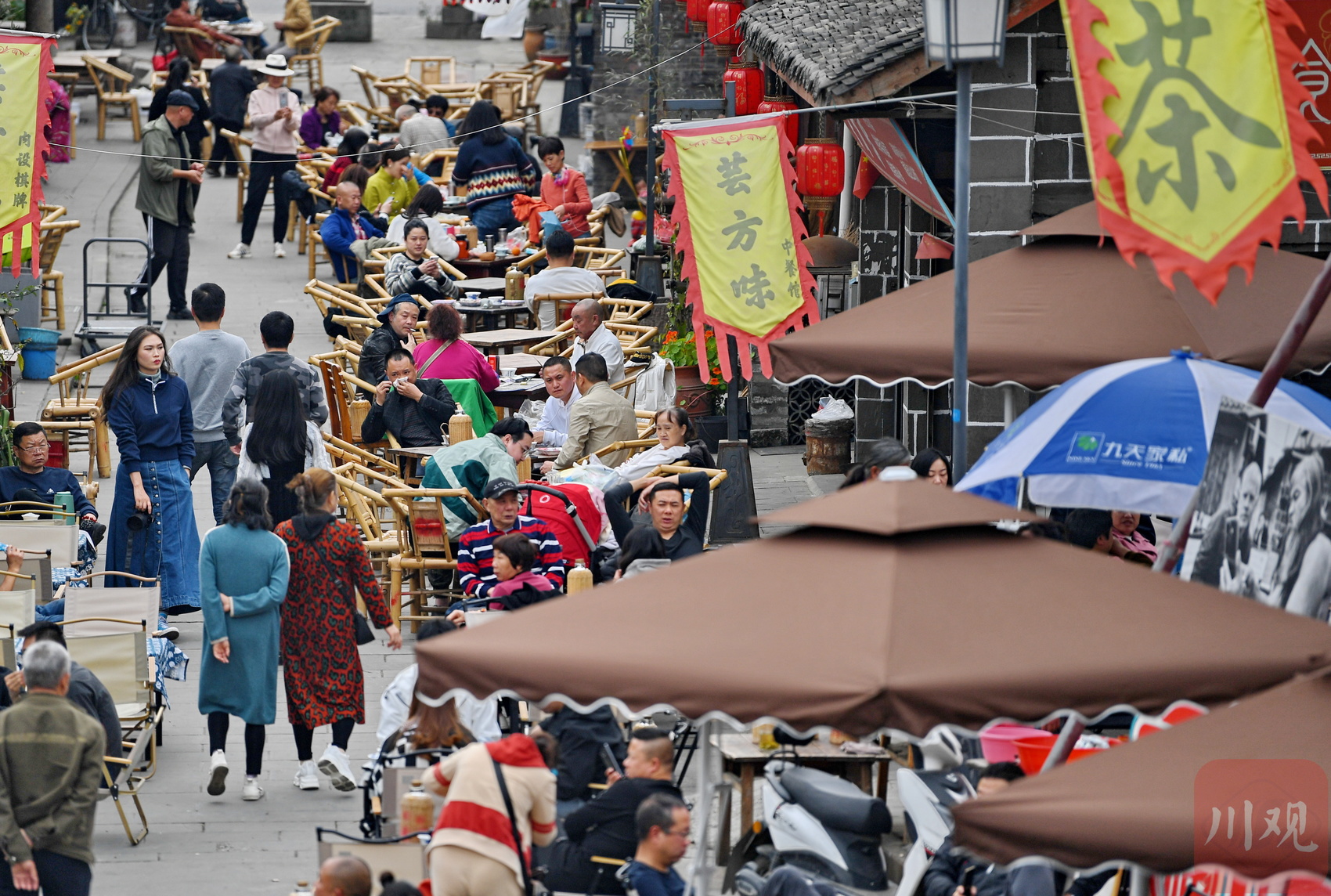 c视频丨成都双流彭镇老街浓浓烟火气