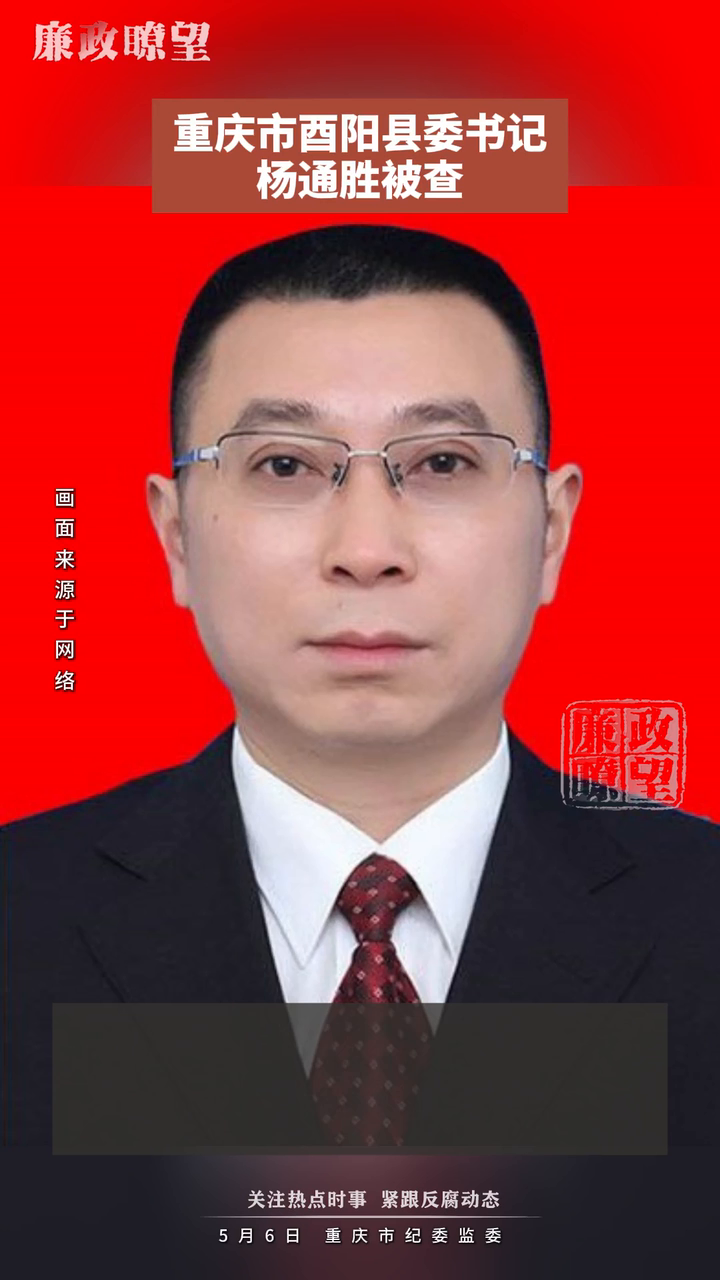 重庆市酉阳县委书记杨通胜被查