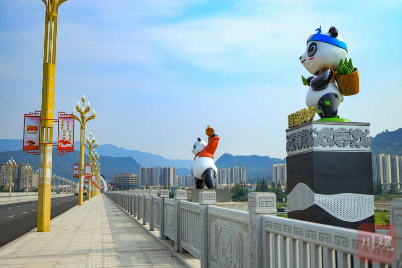 送往俄罗斯的大熊猫"丁丁"……8月4日,记者在位于雅安市区的大兴二桥